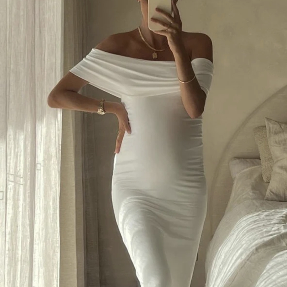 Bumpsuit White Bianca Dress Size M